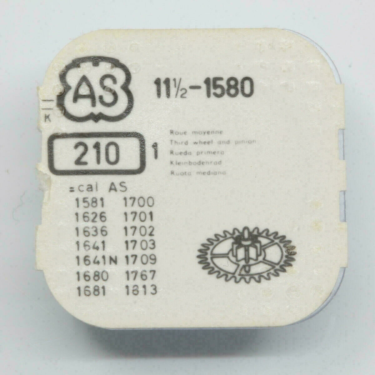 AS 1580 PART 210 Kleinbodenrad Third wheel & pinion 1581 1626 1636 1641 ... 1709