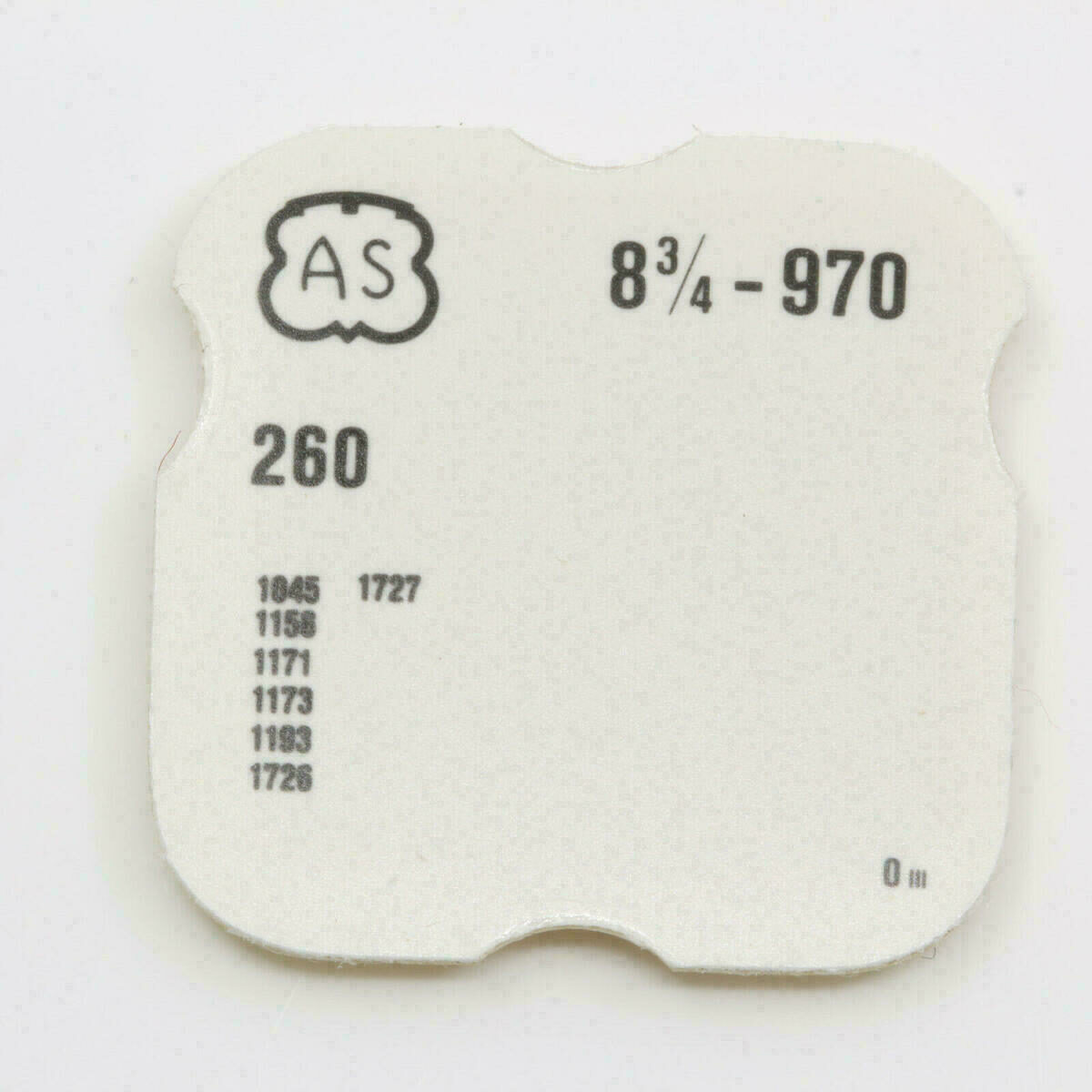 Minute Wheel for AS 970, Part 260, also AS 1045, 1156, 1726, 1727, 1171, 1173, 1193