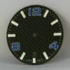 Carbon-Zifferblatt ETA 2824-2 blau 30,8 mm, C1 Lume