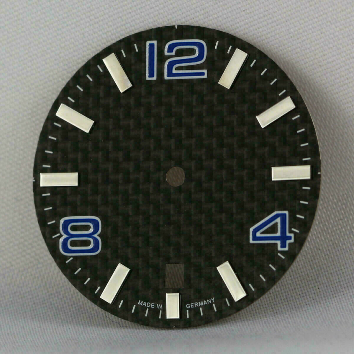 Quadrante in carbonio per movimento automatico ETA 2824-2 30.8 mm blu