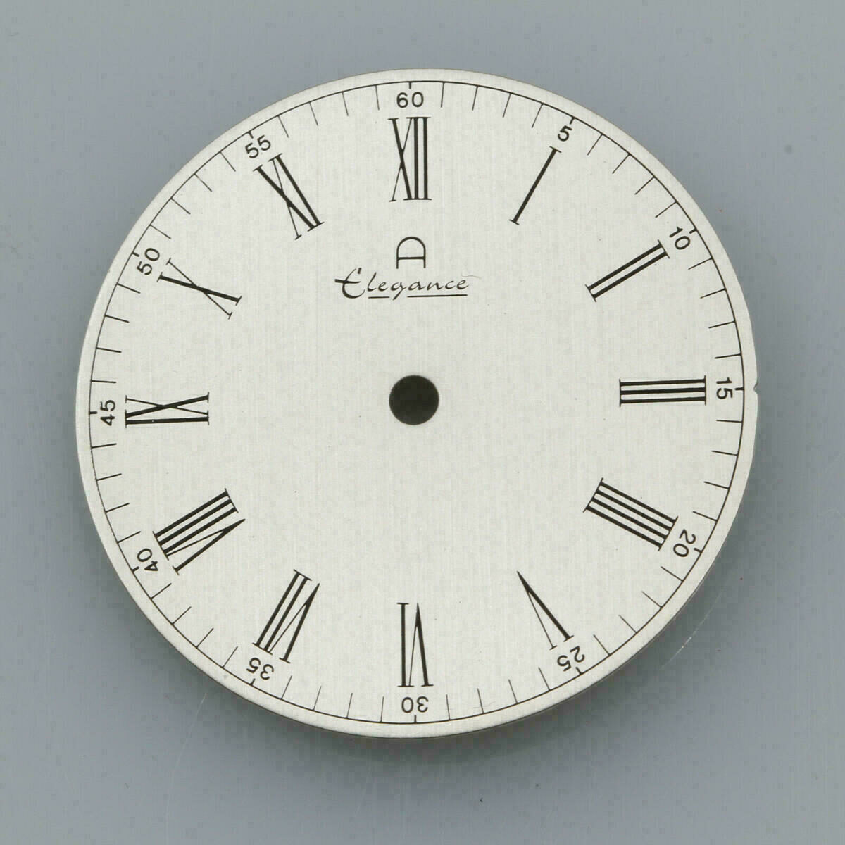Zifferblatt für DUROWE 7420 Werk Ø 30,7mm NOS 70er Jahre silber