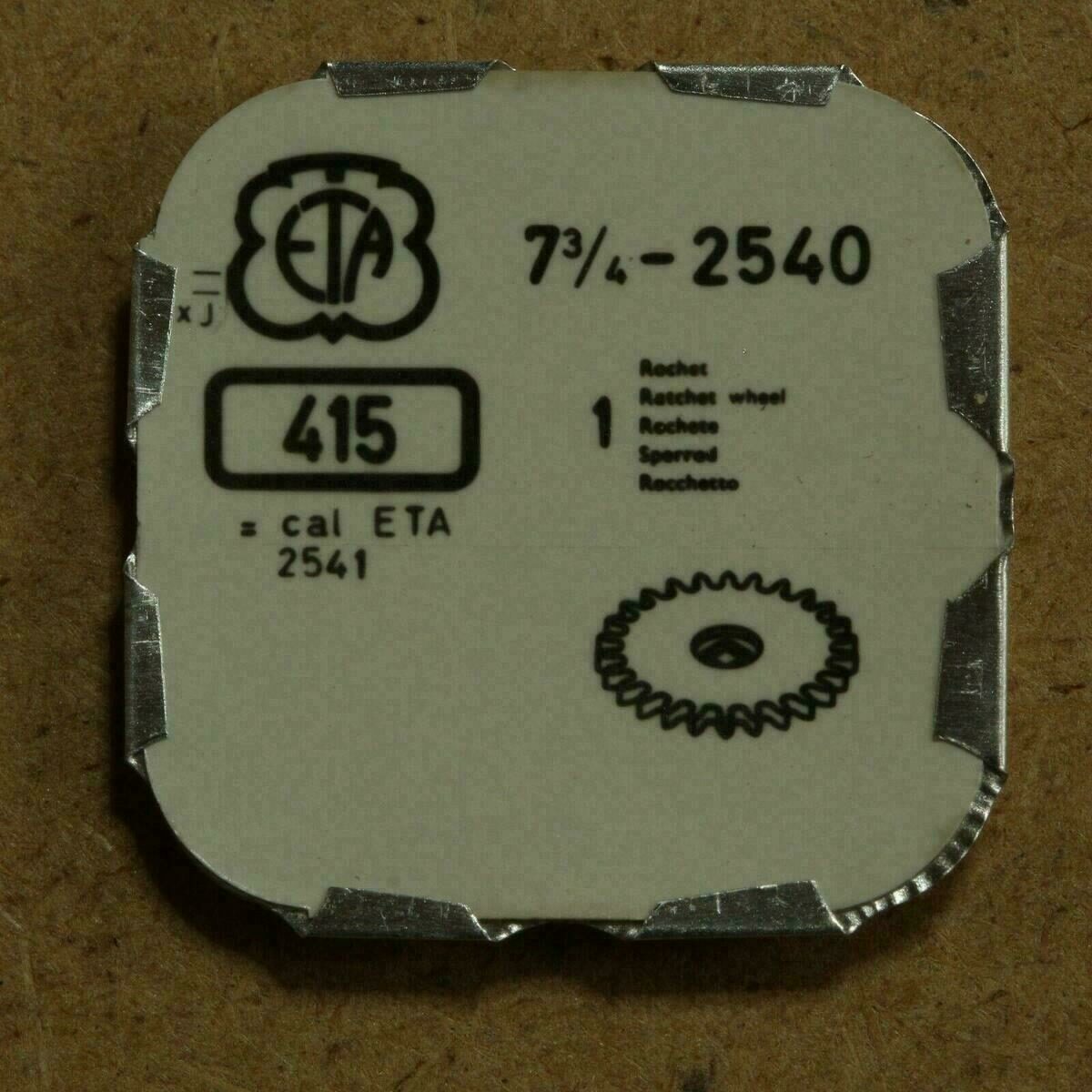 Ratchet Wheel for ETA 2540, 2541 – Part 415 – Ref. 31.020 – NOS