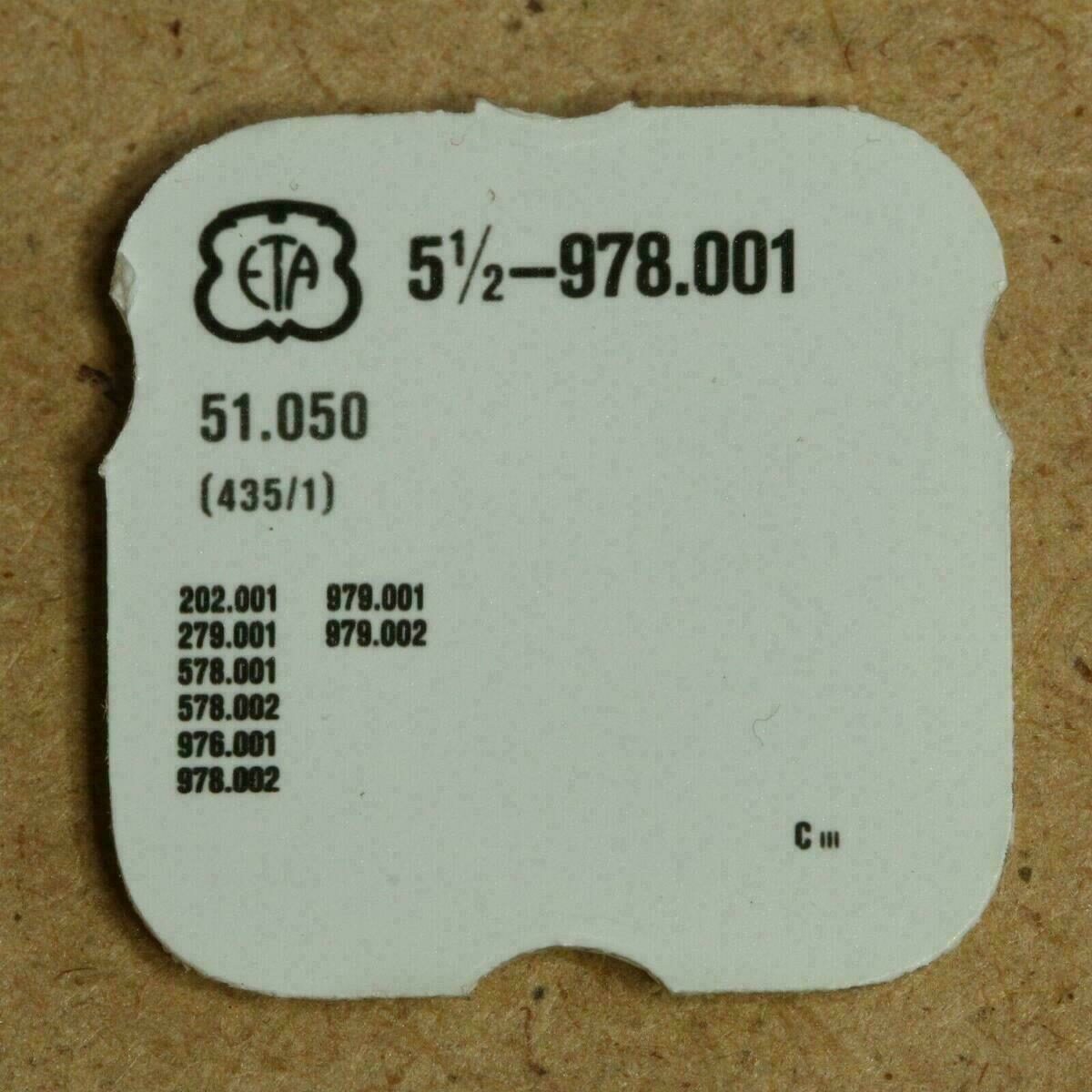 ETA 978.001 PART 435 /1 báscula-muelle Ref. 51.050 - 202.001 279.001 979.001 979.002 NOS