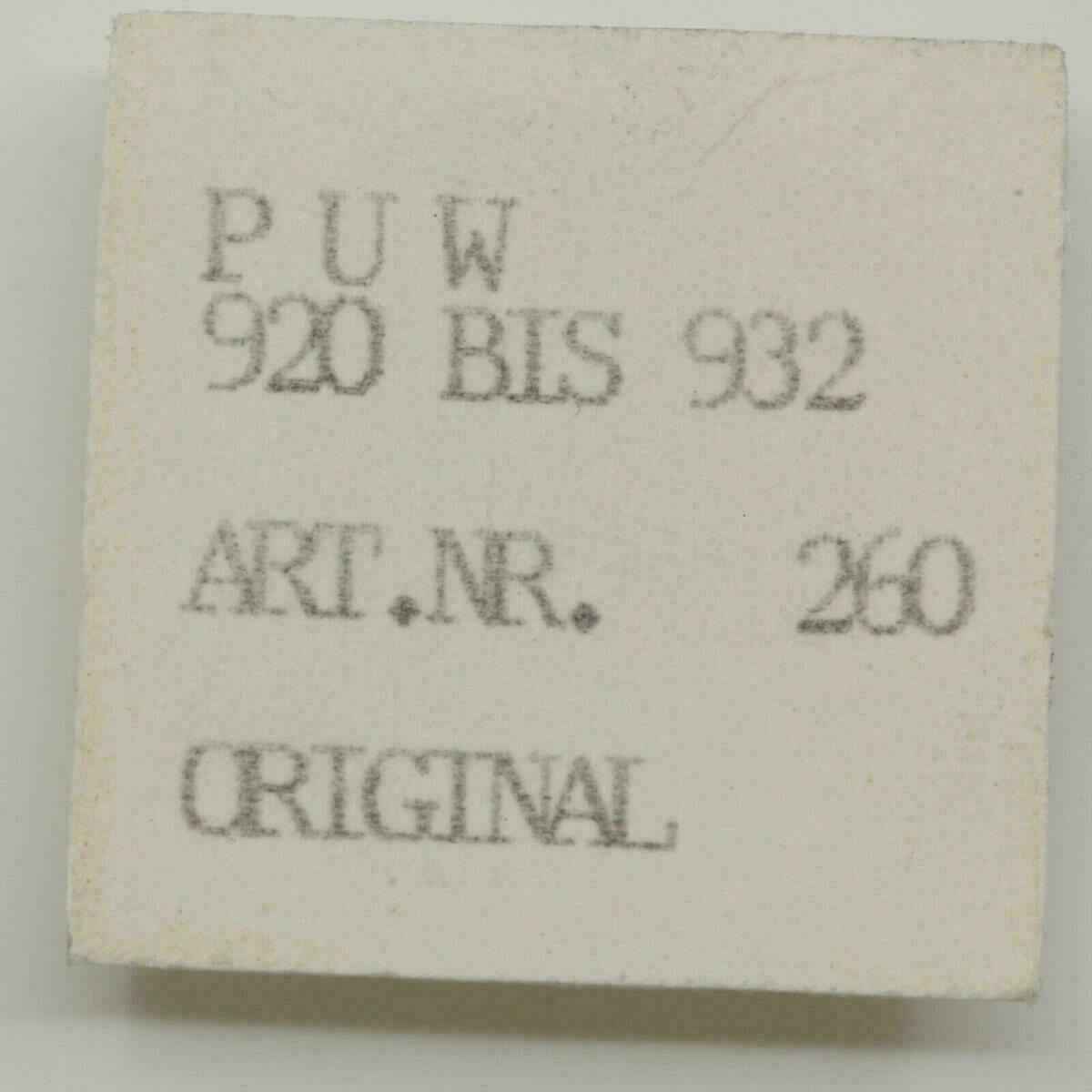 PUW 920 Part 260 Wechselrad, Minute Wheel PUW 921 PUW 930 PUW 931 PUW 932 9210