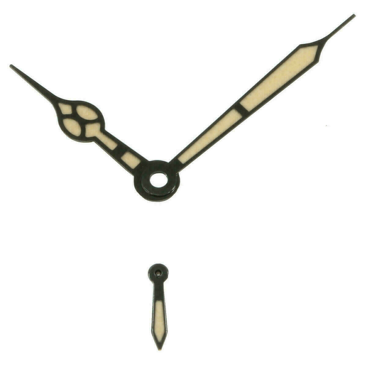 Hands Set for ETA 6497 and 6498, 12.5 / 17 / 5 mm, Super-LumiNova, IP Black
