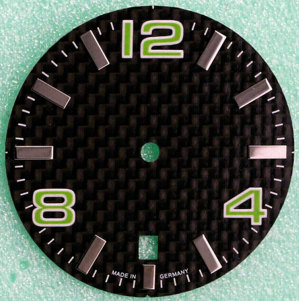 Carbon-Zifferblatt für ETA 2824-2 Automatikwerk 30.8 mm grün – Bild 2