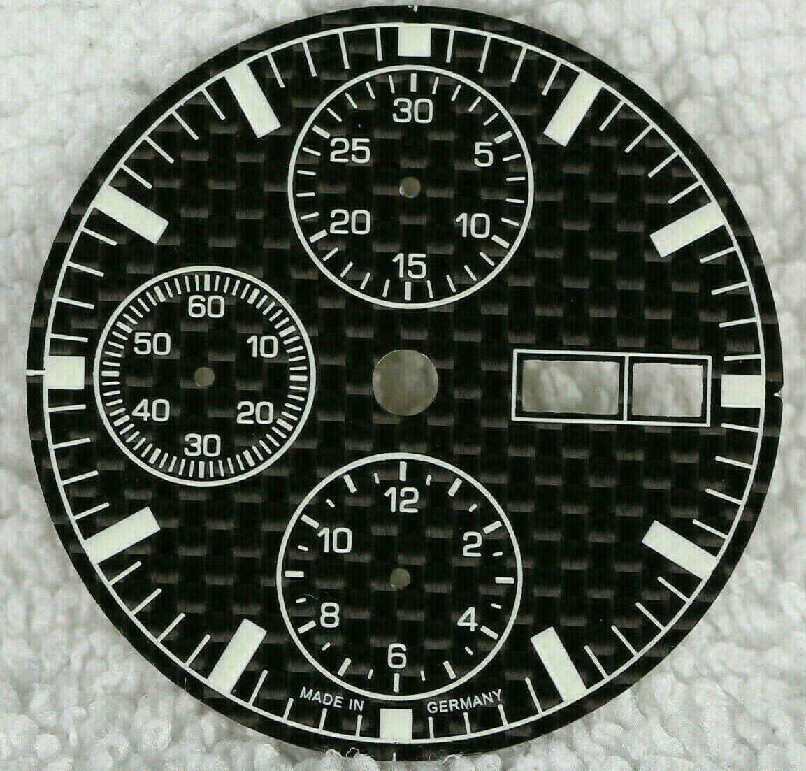 Carbon Zifferblatt für ETA VALJOUX 7750 / Carbon Watch Dial Cadran Esfera 30.8mm – Bild 2