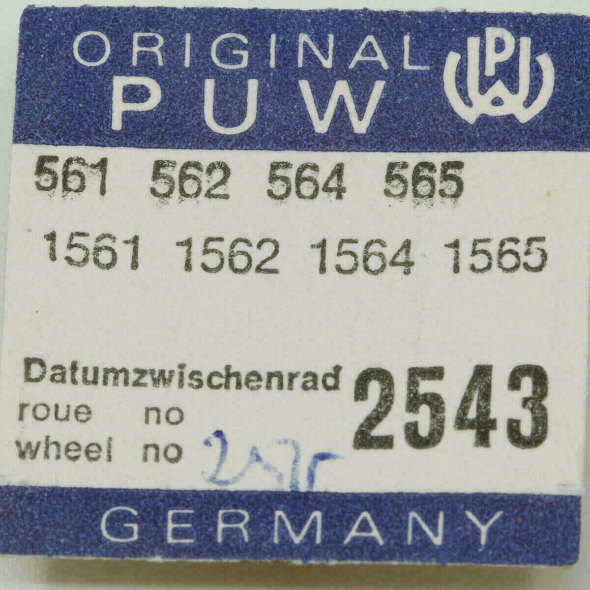 Intermediate Date Wheel for PUW 561, 562, 563, 564, 1561, 1562, 1563, 1564 – Part 2543 – image 3