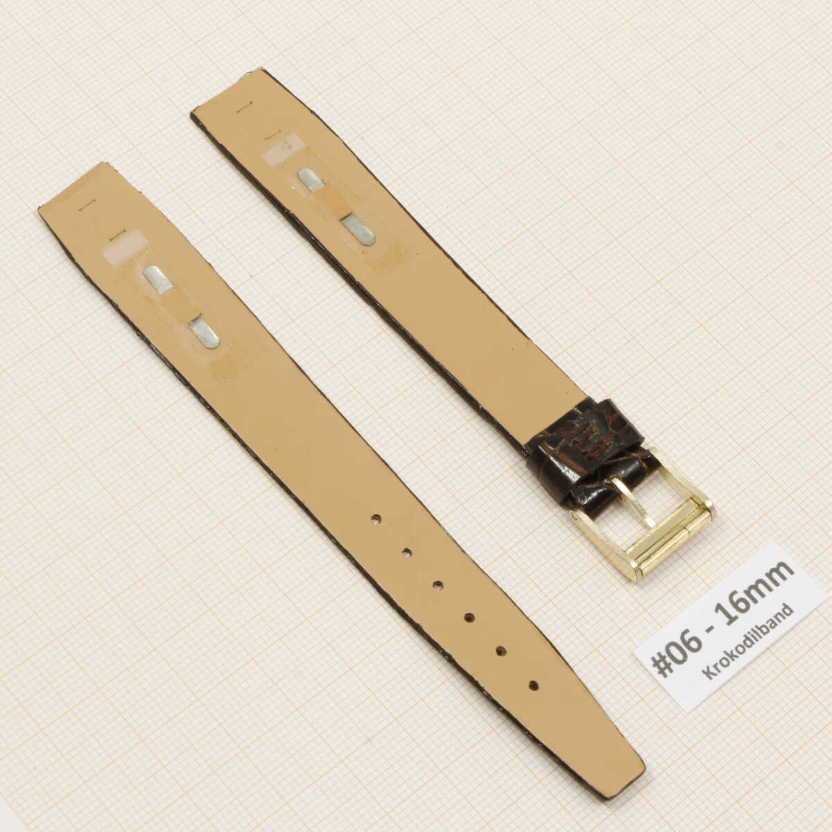 Cinturino per orologio in vero coccodrillo 14 16mm, cinturino vintage in alligatore – immagine 14