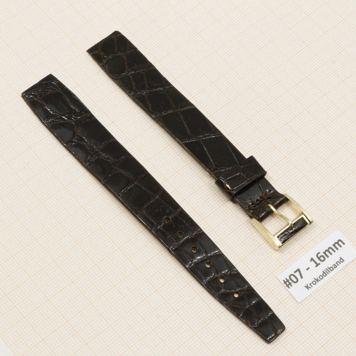 Cinturino per orologio in vero coccodrillo 14 16mm, cinturino vintage in alligatore – immagine 15