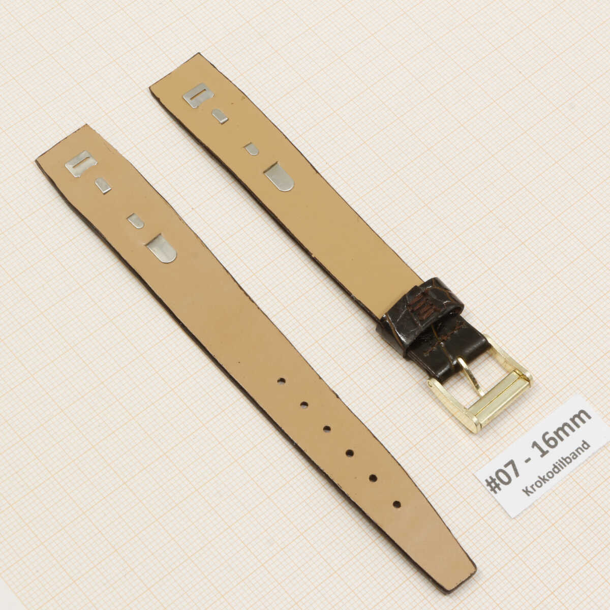 Cinturino per orologio in vero coccodrillo 14 16mm, cinturino vintage in alligatore – immagine 16