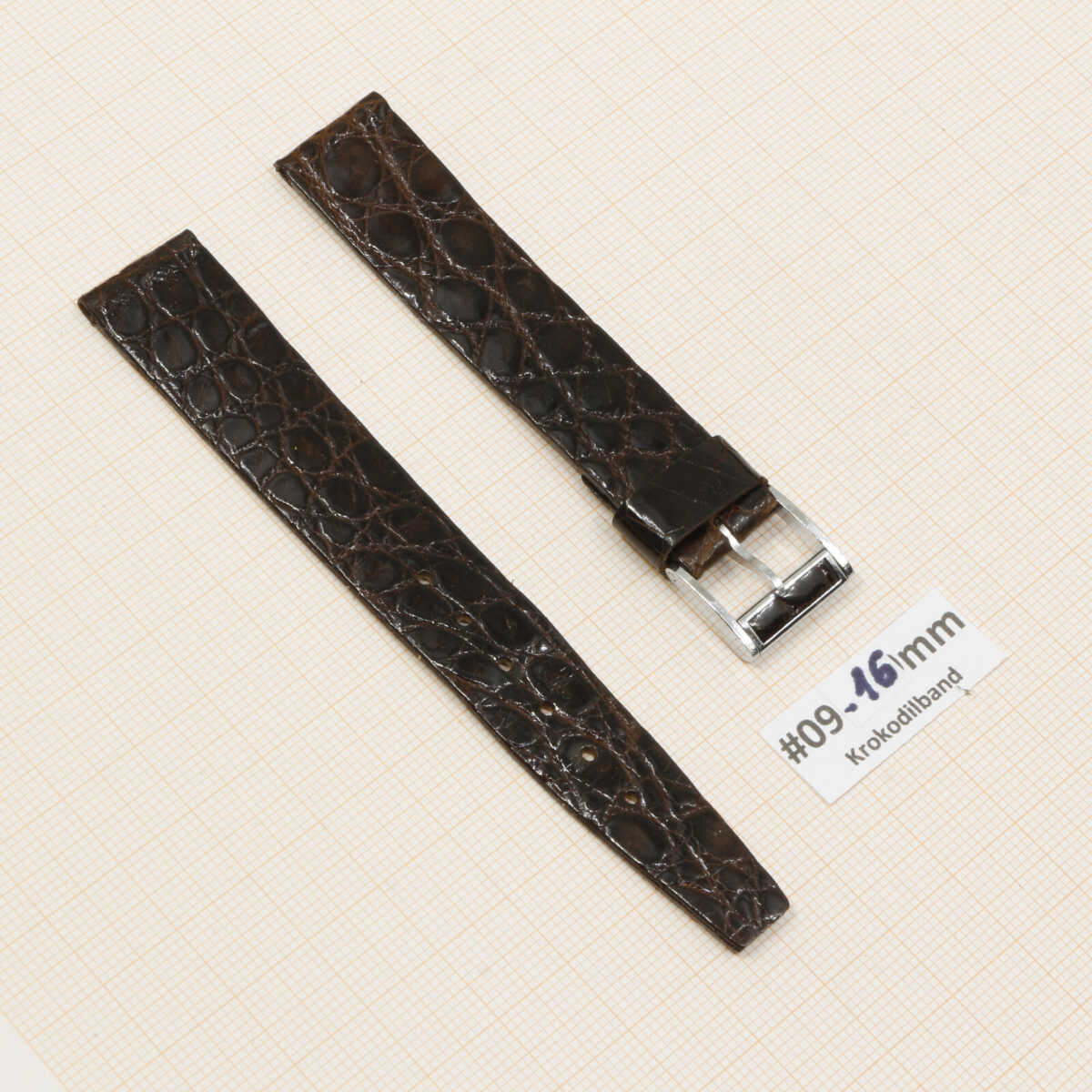 Cinturino per orologio in vero coccodrillo 14 16mm, cinturino vintage in alligatore – immagine 19