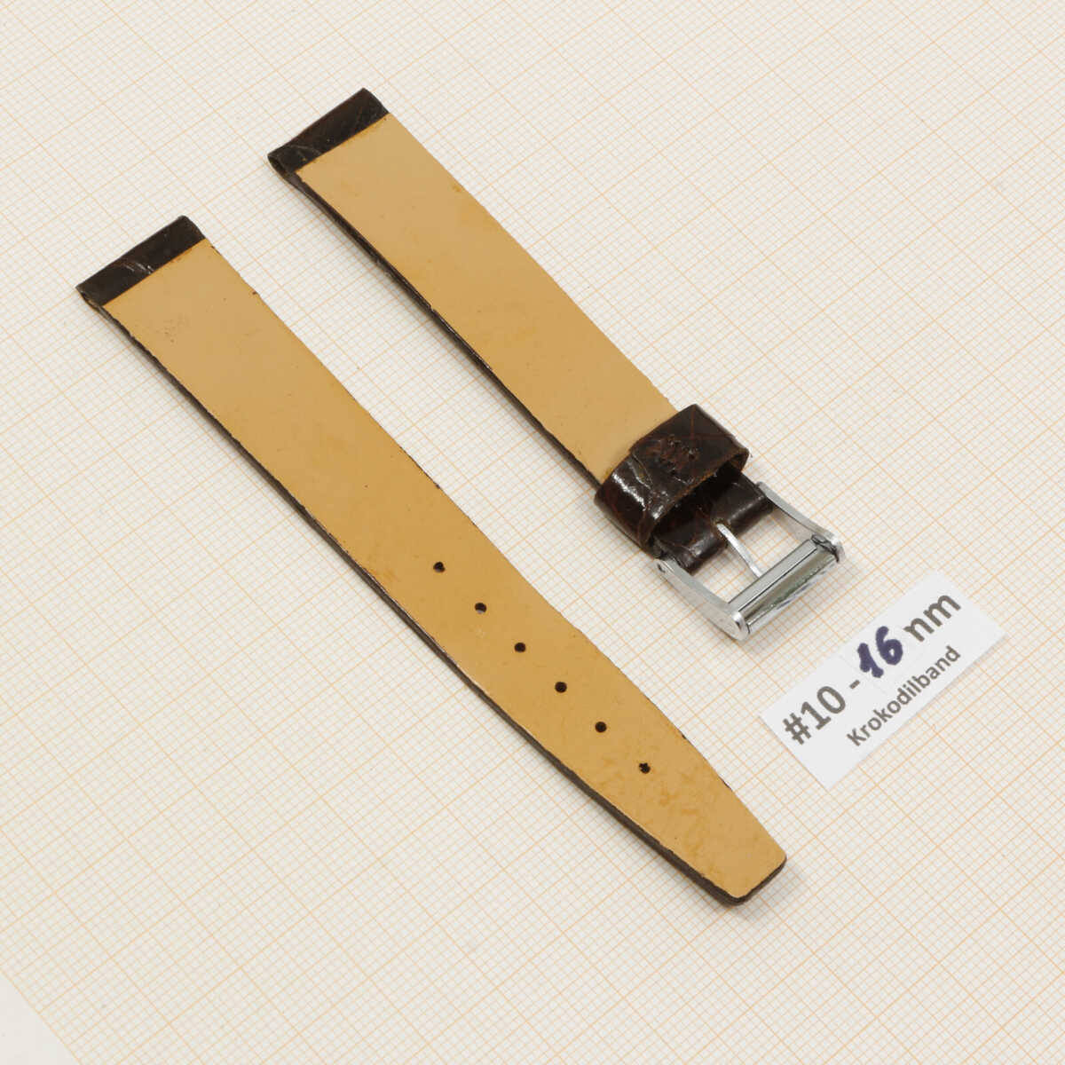 Cinturino per orologio in vero coccodrillo 14 16mm, cinturino vintage in alligatore – immagine 22