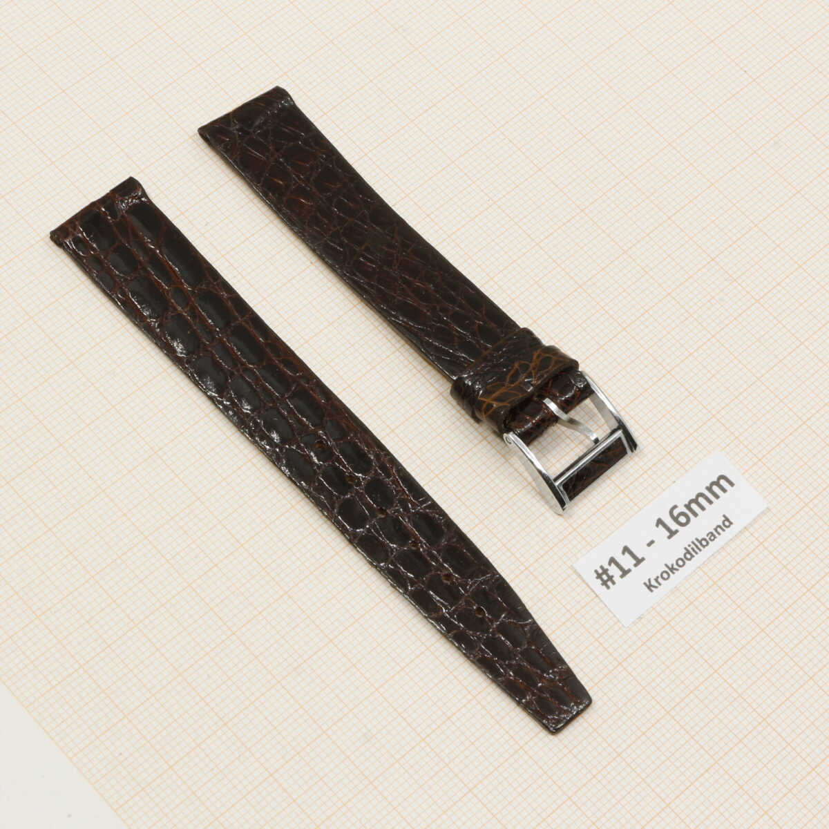 Cinturino per orologio in vero coccodrillo 14 16mm, cinturino vintage in alligatore – immagine 23