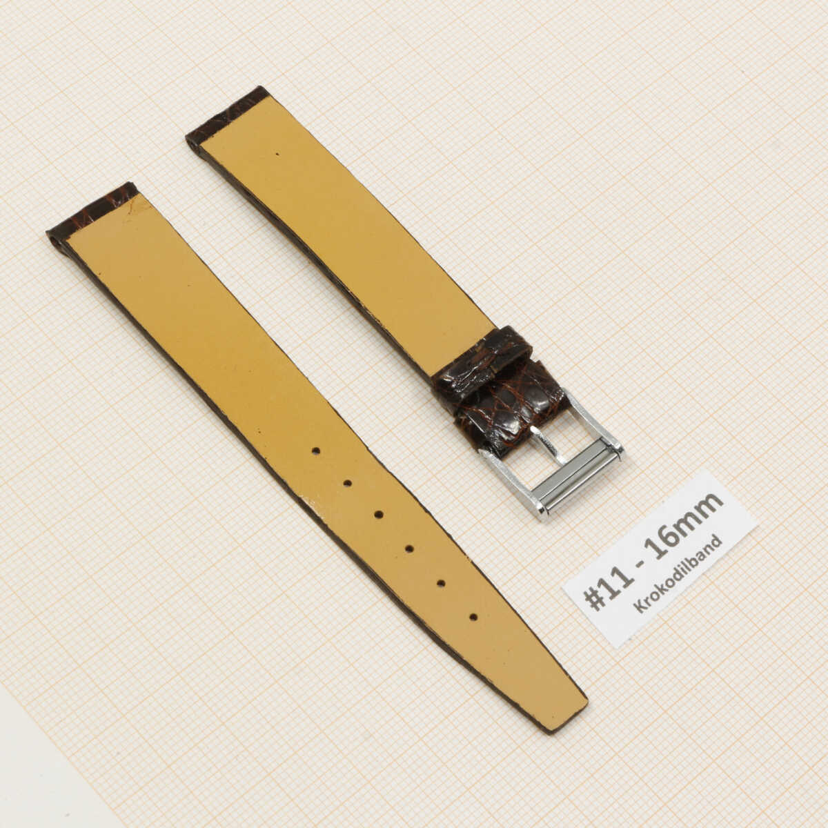 Cinturino per orologio in vero coccodrillo 14 16mm, cinturino vintage in alligatore – immagine 24