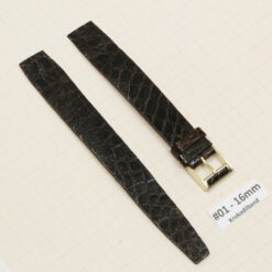 Cinturino per orologio in vero coccodrillo 14 16mm, cinturino vintage in alligatore – immagine 3
