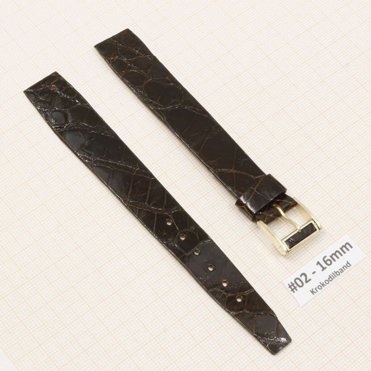 Cinturino per orologio in vero coccodrillo 14 16mm, cinturino vintage in alligatore – immagine 5
