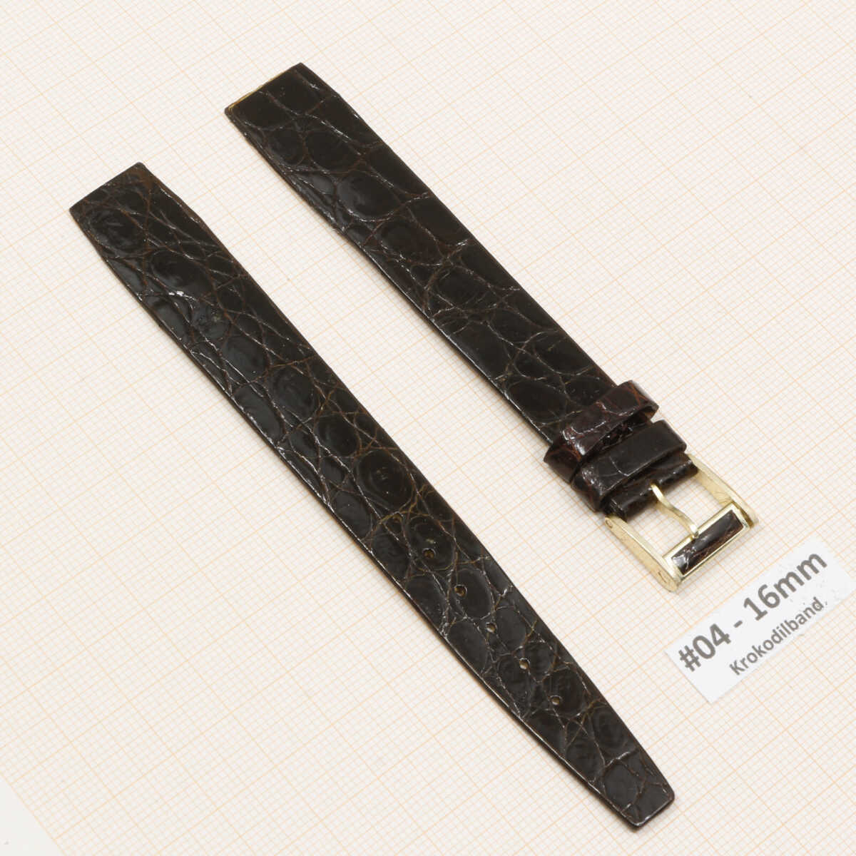 Cinturino per orologio in vero coccodrillo 14 16mm, cinturino vintage in alligatore – immagine 9