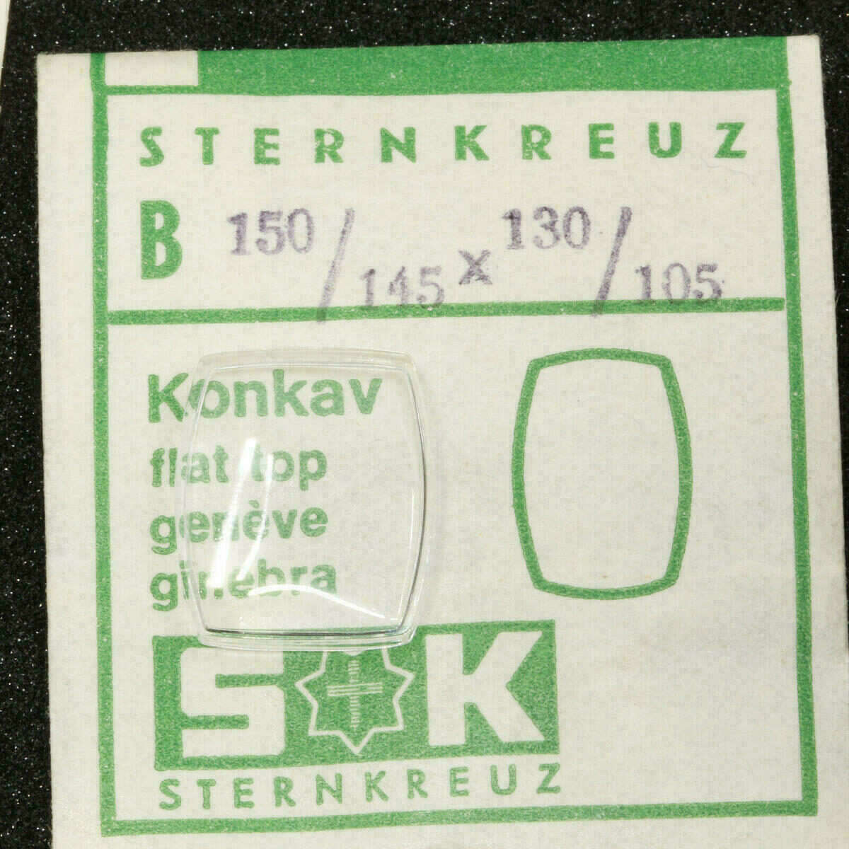Watch Crystal, Replacement Crystal, Sternkreuz Plastic Watch Crystals, Bale Shape – image 6