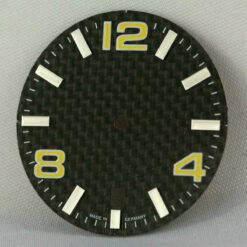 Carbon-Zifferblatt für ETA 2824-2 Automatikwerk 30.8 mm gelb