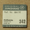 Junghans 684.70 Part 342 plaque d’appui