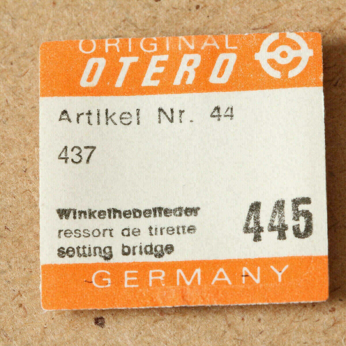 Ressort de tirette OTERO 437 – Part 445, pour OTERO 334 – OTTO EPPLE