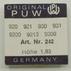 PUW 920 Part 242, Minutenrohr mit Mitnehmerad canon pinion & driving w. 921, 930