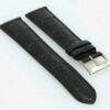 Leather Watch Strap 125/85 mm, 20 mm – Black, Croc Look