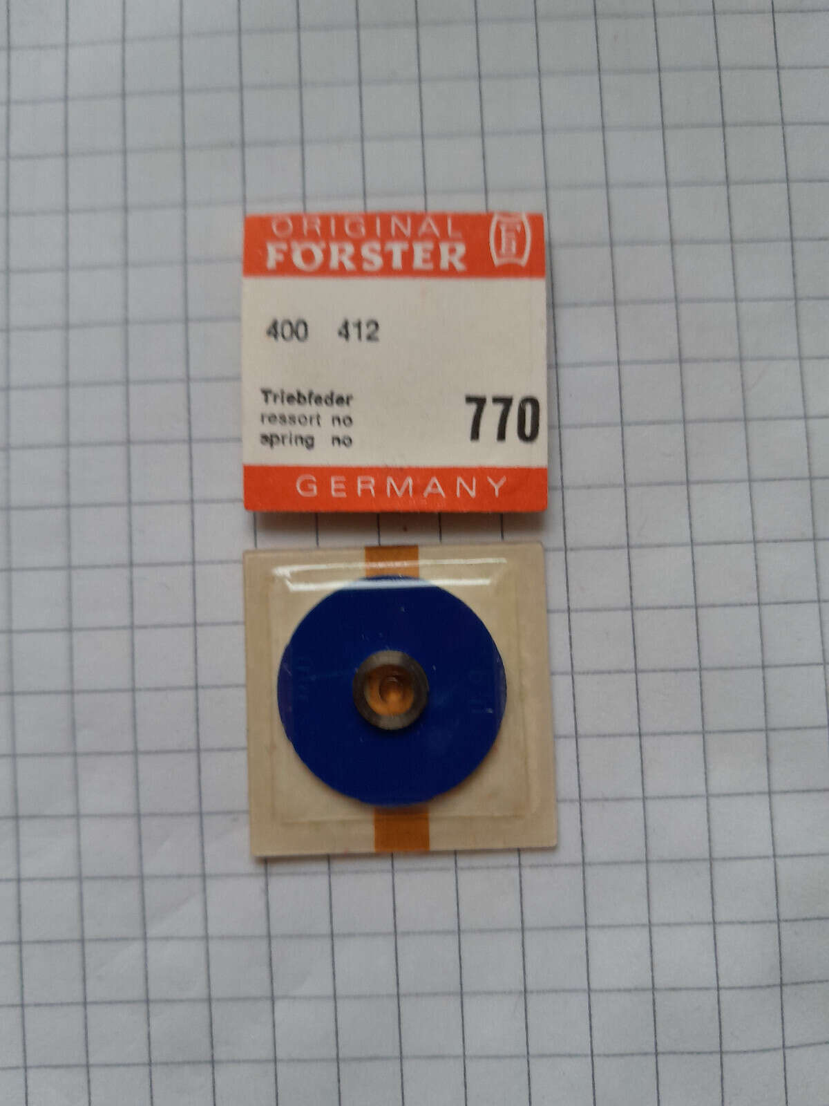 AUFZUGFEDER, Aufzugsfeder Förster 200, Förster 300, Förster 400 Zugfeder – Bild 3