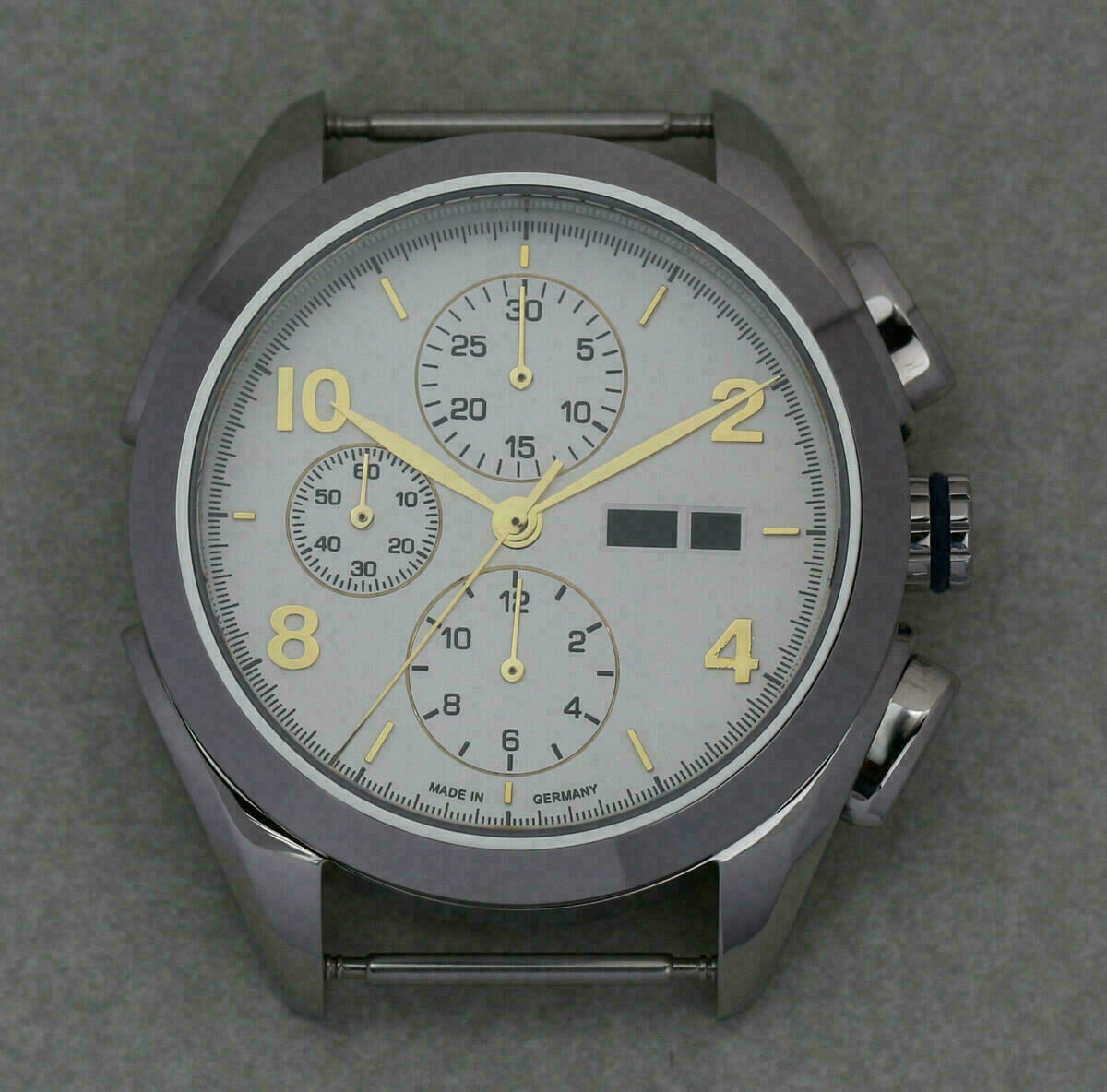 Cadran ETA Valjoux 7750 blanc-or et jeu d’aiguilles pour chronographe, or – neuf – image 3