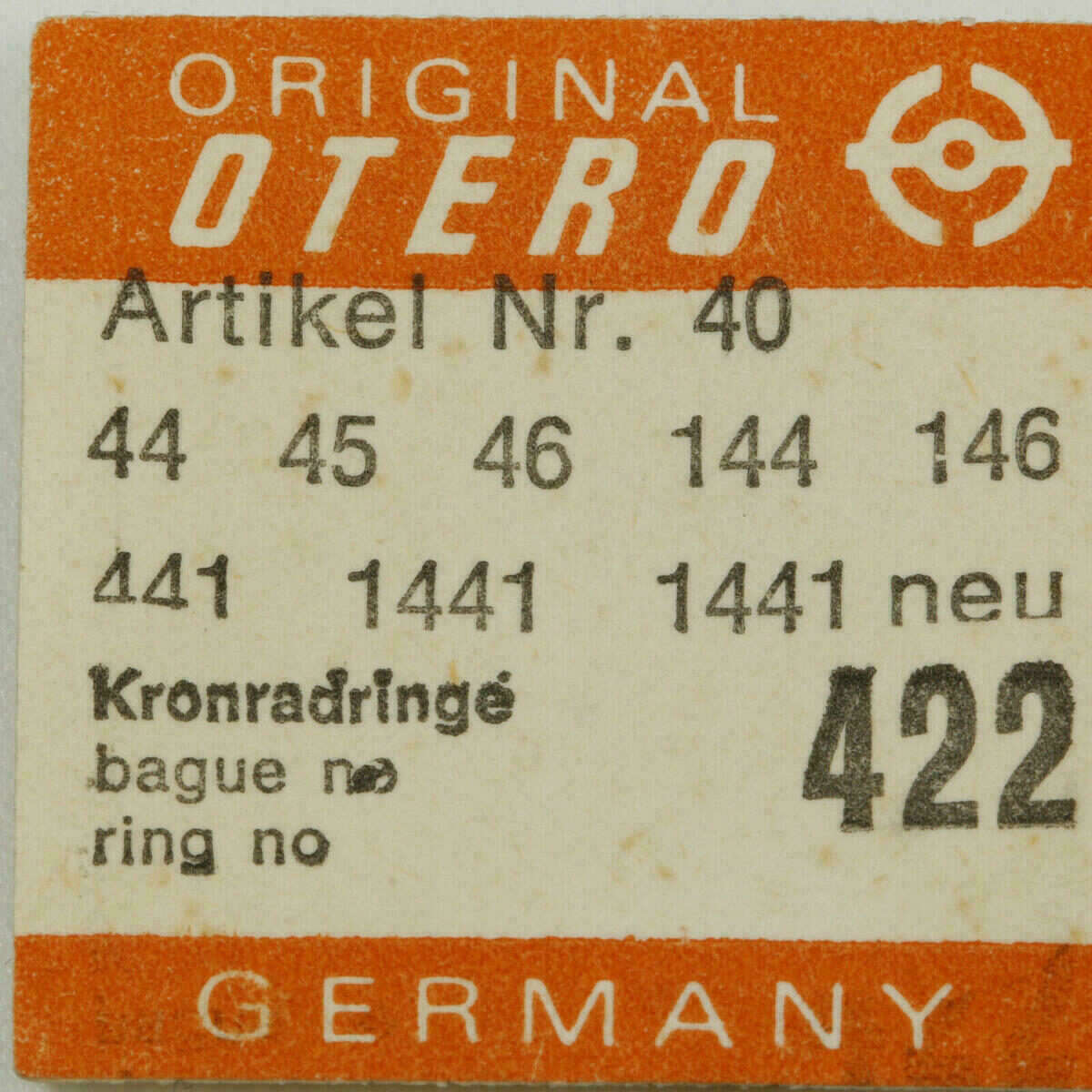 OTERO 44 PART 422 Kronradringe Crown wheel ring 48 64 162 70 162 237 334 740 146 – Bild 2