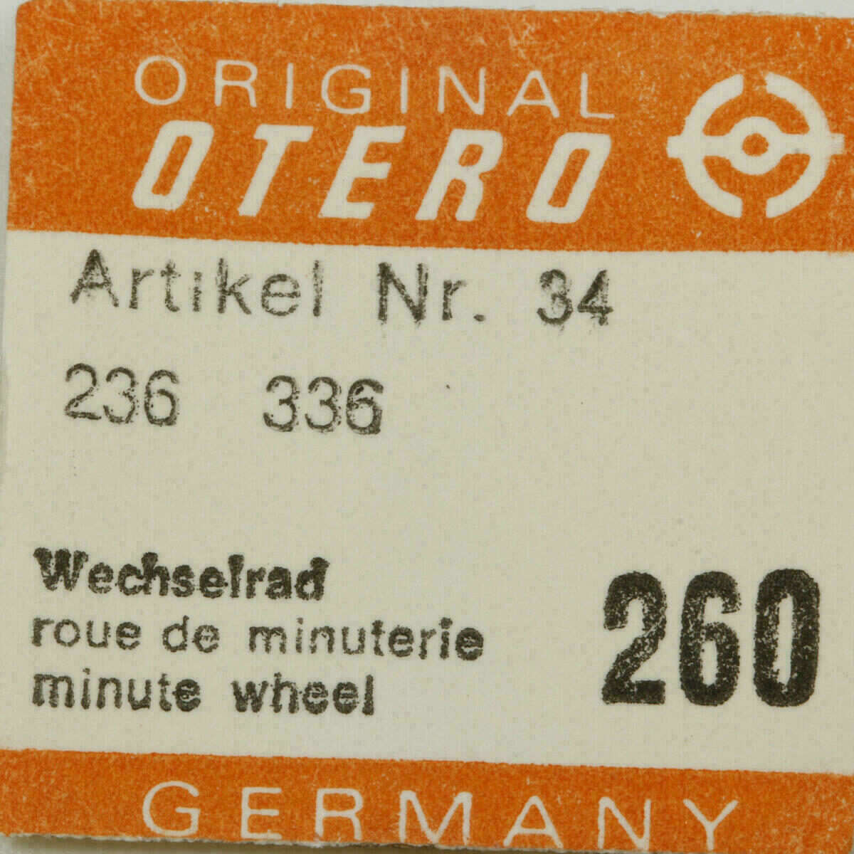 OTERO 46 PART 260 Wechselrad Minute wheel OTERO 62 64 162 70 72 742 236 796 846 – Bild 10