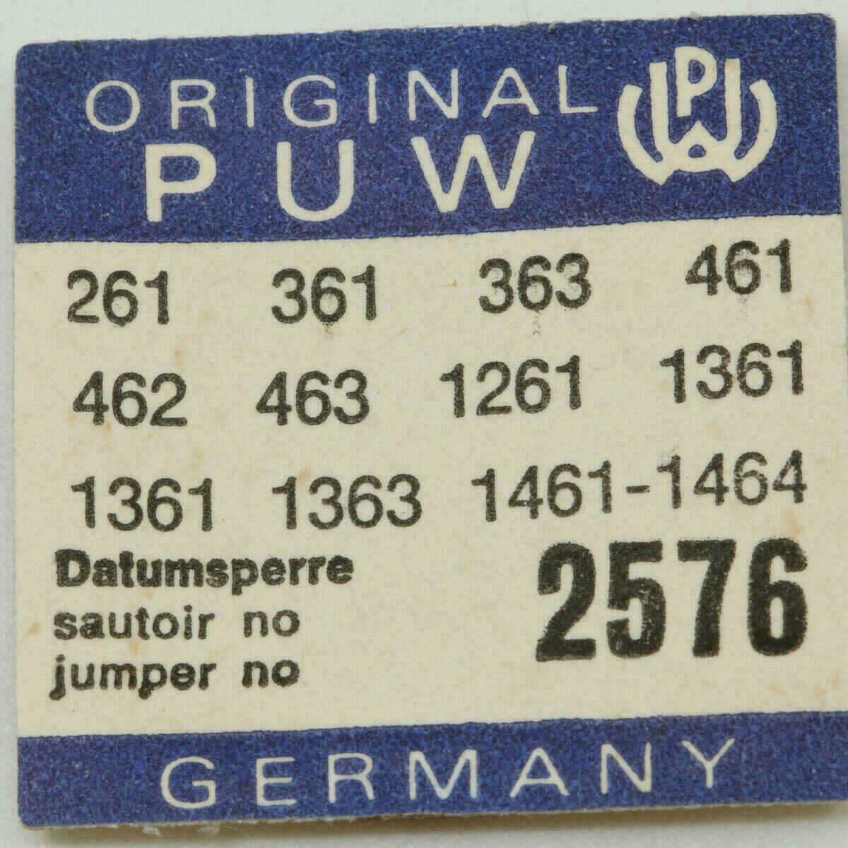 Sautoir de quantième PUW 261, Part 2576, pour PUW 361, 363, 1464 – image 2