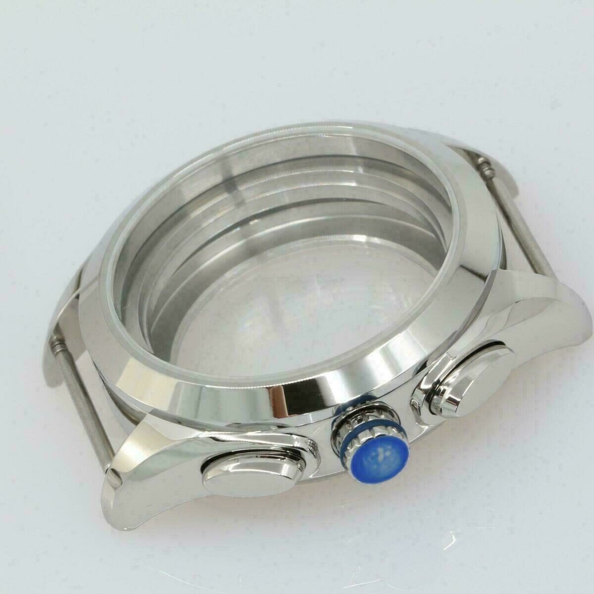Uhrengehäuse für ETA Valjoux 7750 / 7753 Chronograph Saphirglas 316L 42mm 10 ATM neu – Bild 2