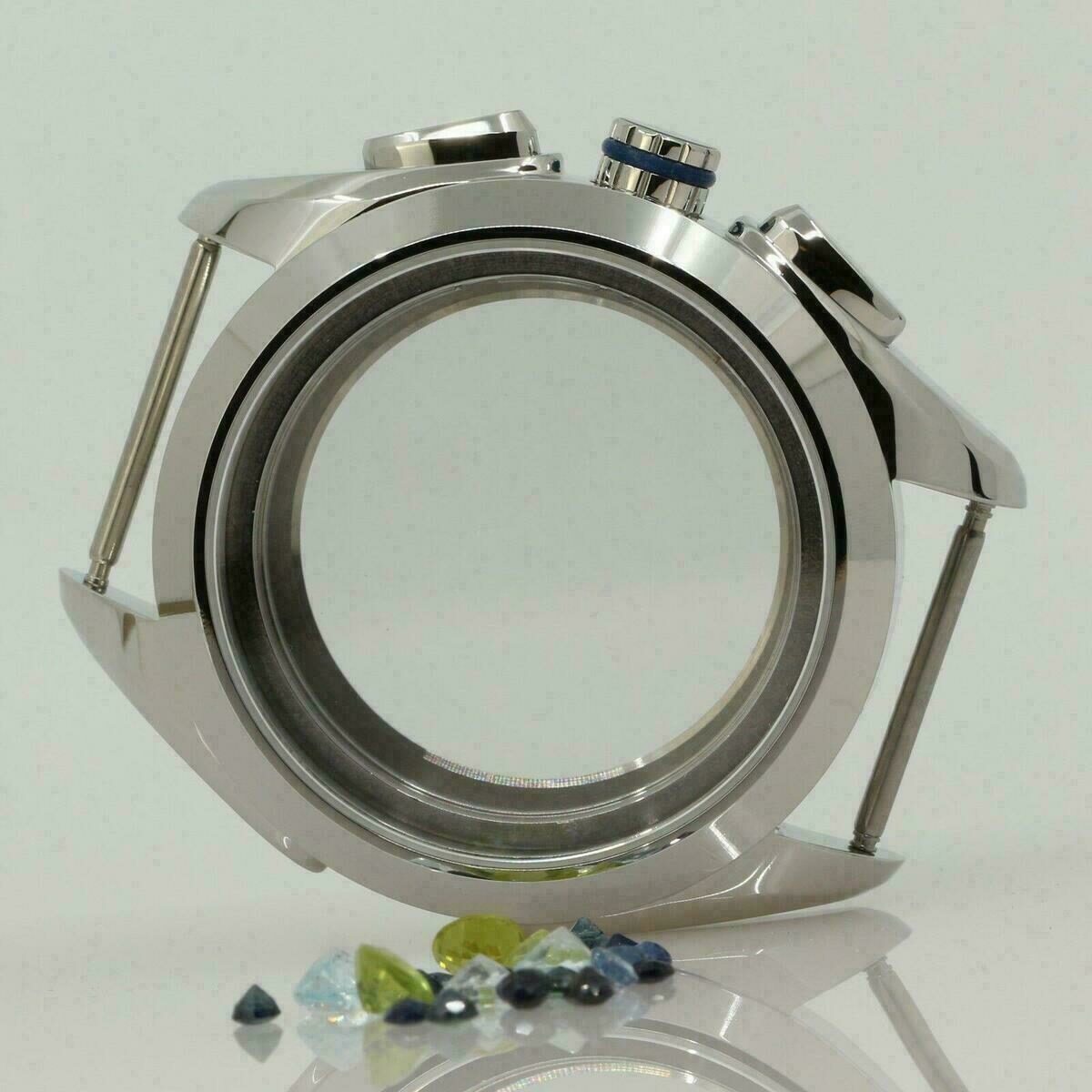 Uhrengehäuse für ETA Valjoux 7750 / 7753 Chronograph Saphirglas 316L 42mm 10 ATM neu – Bild 3