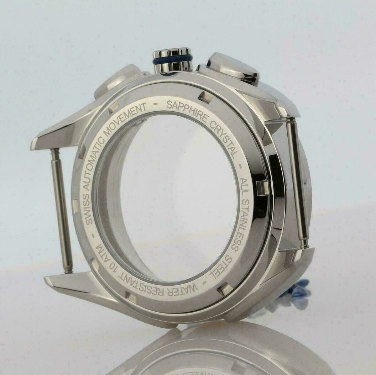 Uhrengehäuse für ETA Valjoux 7750 / 7753 Chronograph Saphirglas 316L 42mm 10 ATM neu – Bild 7