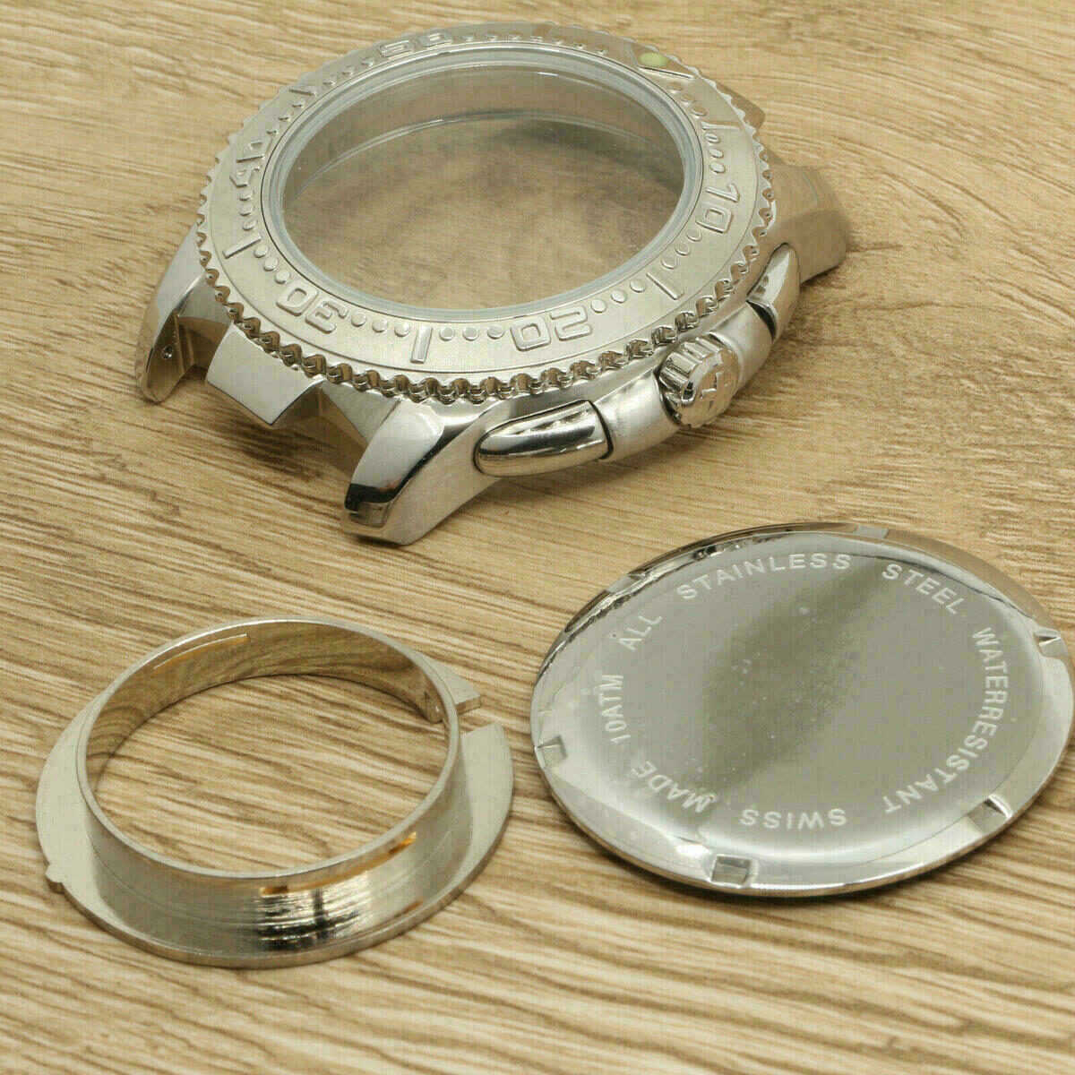 XL WATCH CASE for ETA 2824-2, eingravi 10 ATM 43,3mm UhrengehĂ€use unbranded NOS â Bild 5