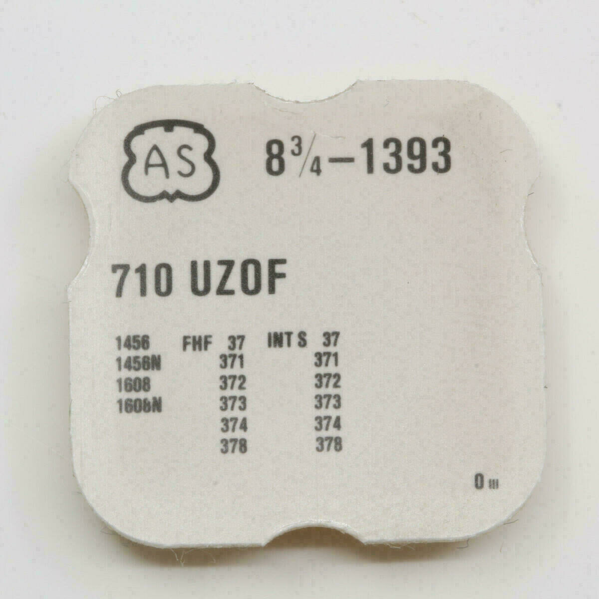AS 1393 PART 710, Anker mit Welle, jewelled pallet fork AS 1456 1658 FHF 37, 378