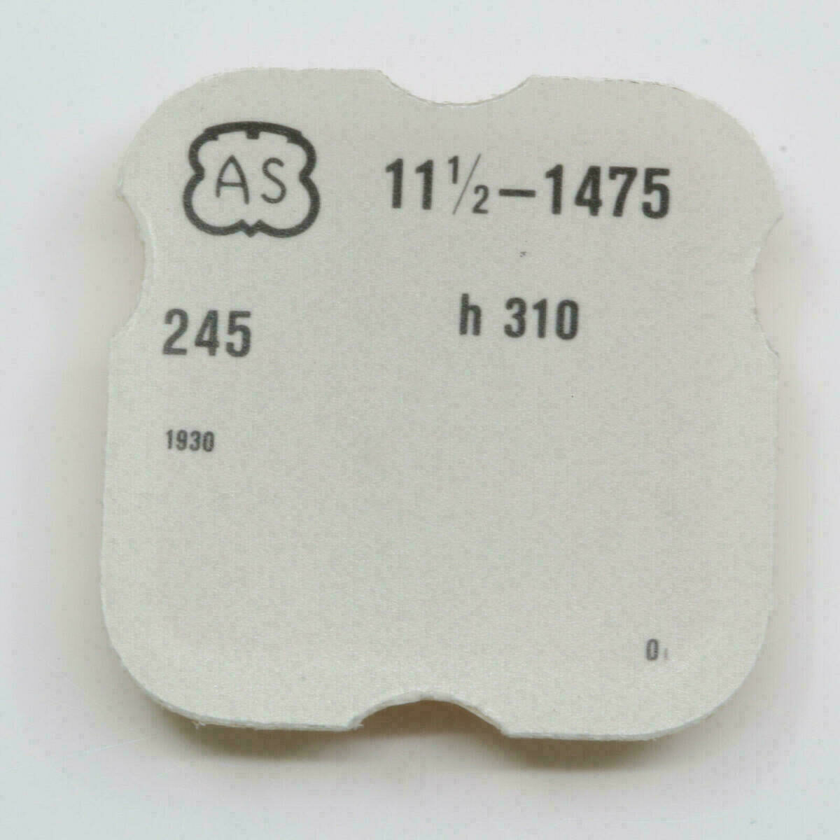 AS 1475 PART 245, Minutenrohr, Cannon pinion AS 1930, H.310 - NOS -