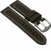 Massives Leder Uhrenarmband 20mm - Dunkelbraun