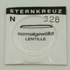 Lentille Kunststoff- Uhrglas Sternkreuz N normal gewölbt