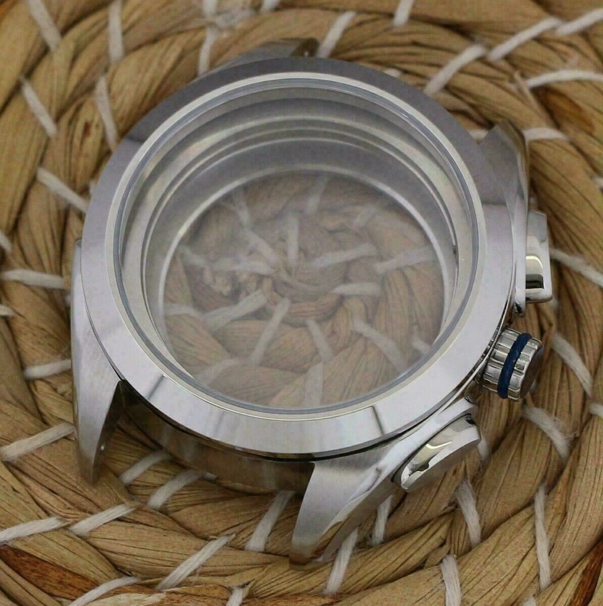 Uhrengehäuse für ETA Valjoux 7750 / 7753 Chronograph Saphirglas 316L 42mm 10 ATM neu