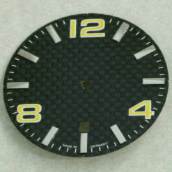 Cadran carbone ETA 2824-2 jaune, 34,8 mm, pour mouvement automatique – image 2