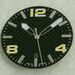 Cadran carbone ETA 2824-2 jaune, 34,8 mm, pour mouvement automatique – image 3