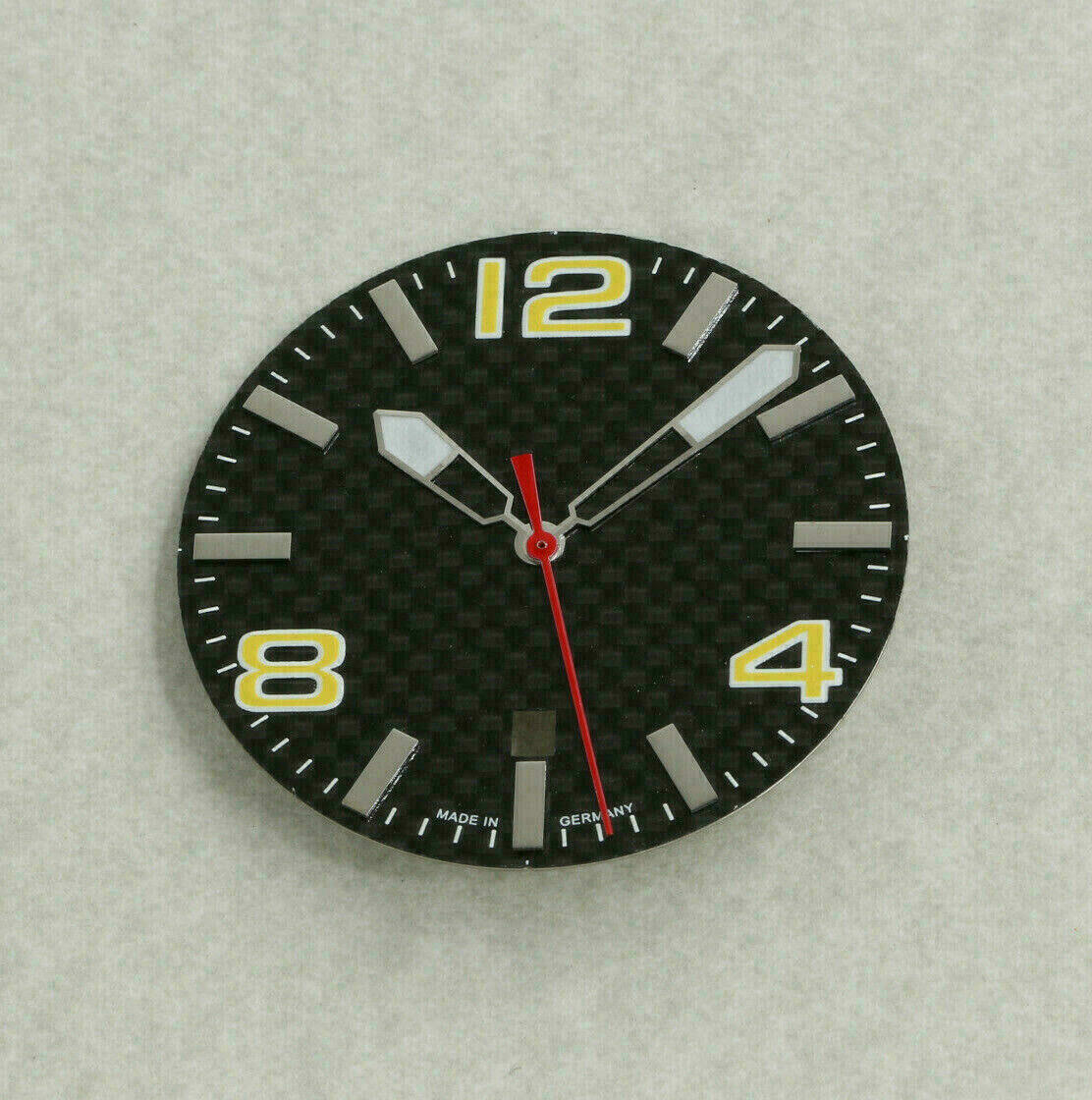Cadran carbone ETA 2824-2 jaune, 34,8 mm, pour mouvement automatique – image 4