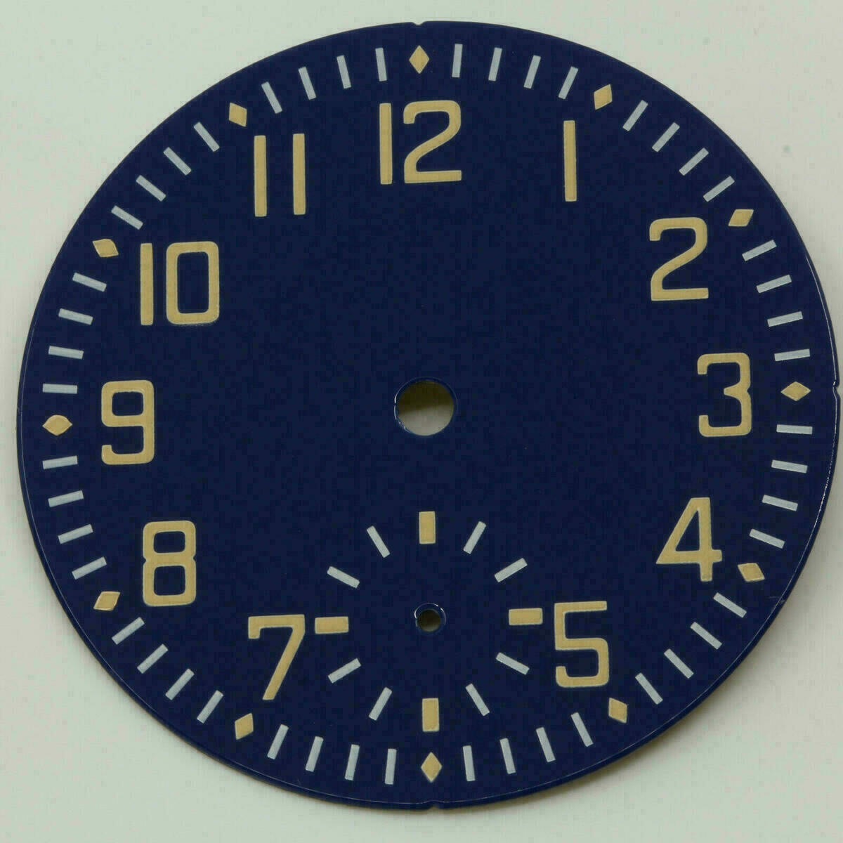Flieger Zifferblatt für ETA Unitas 6498, Blue Enamel, Dial Cadran Superluminova – Bild 2