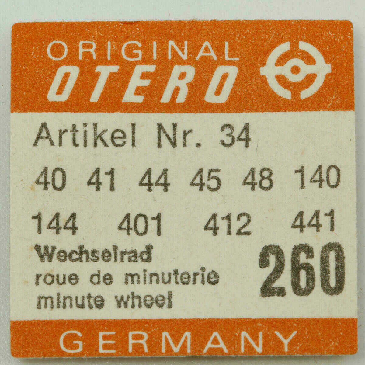 OTERO 25 PART 260 Wechselrad, Minute wheel OTERO 27 56 37 39 1371 40 140 401 441 – Bild 8