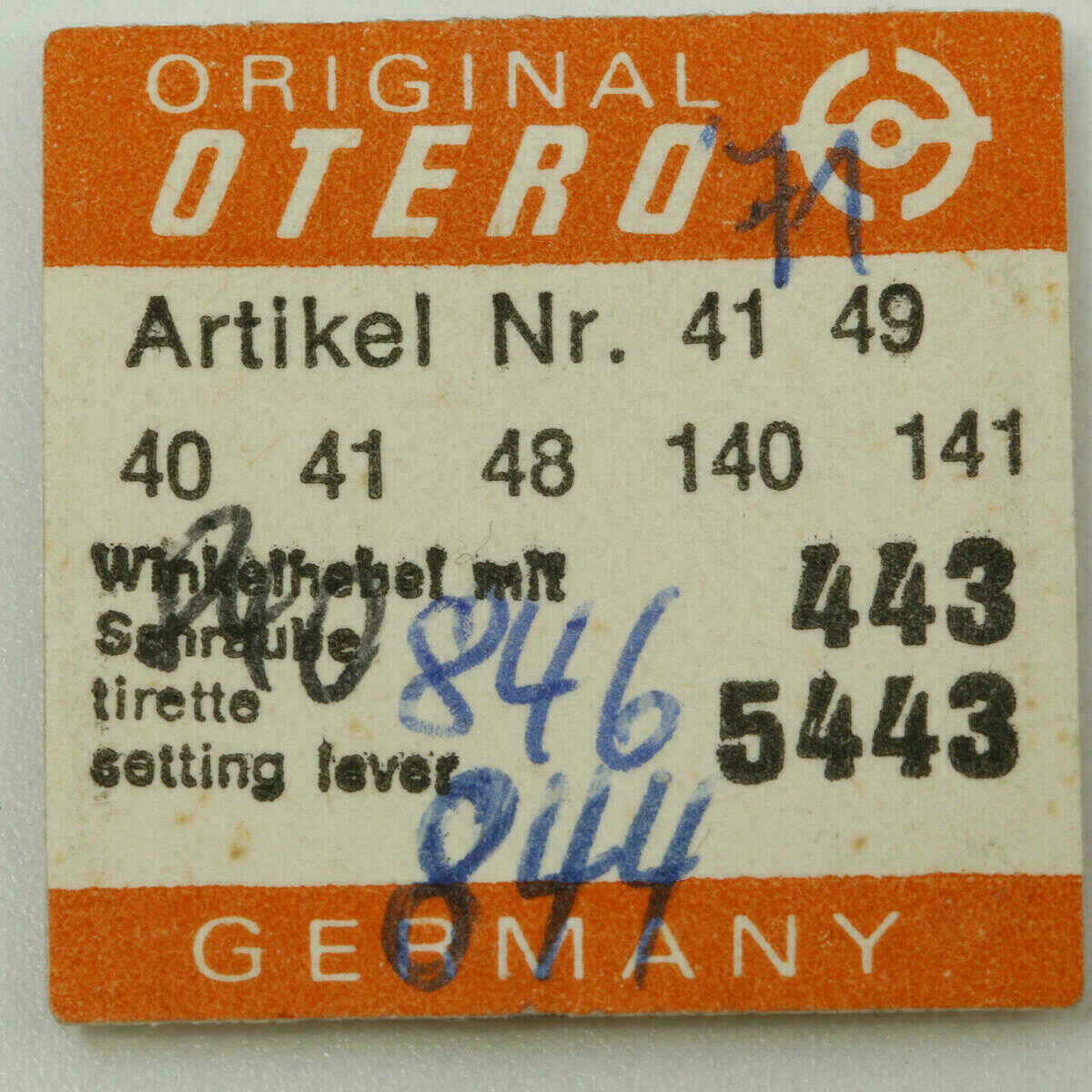 Setting Lever and Screw for OTERO 40, 44, 46, 48, 56, 846 – Part 443 and 5443 – image 4