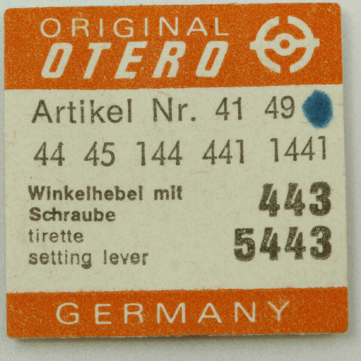 Setting Lever and Screw for OTERO 40, 44, 46, 48, 56, 846 – Part 443 and 5443 – image 7