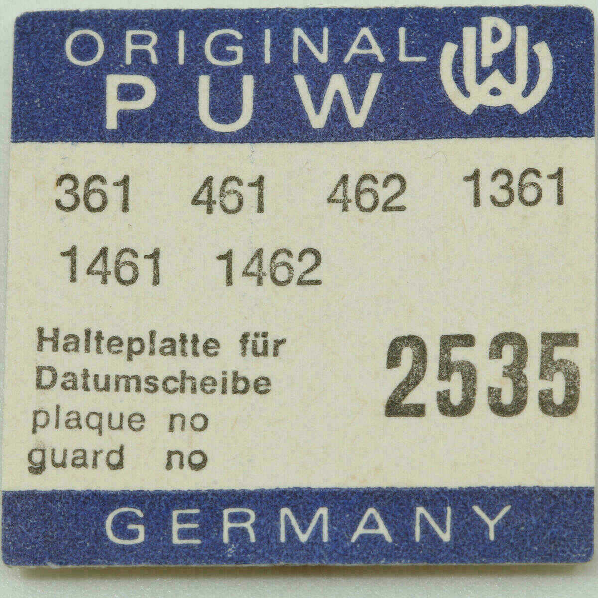 Plaque de maintien PUW 361 pour disque de quantième – Part 2535 – pour PUW 461, 1462 – image 2